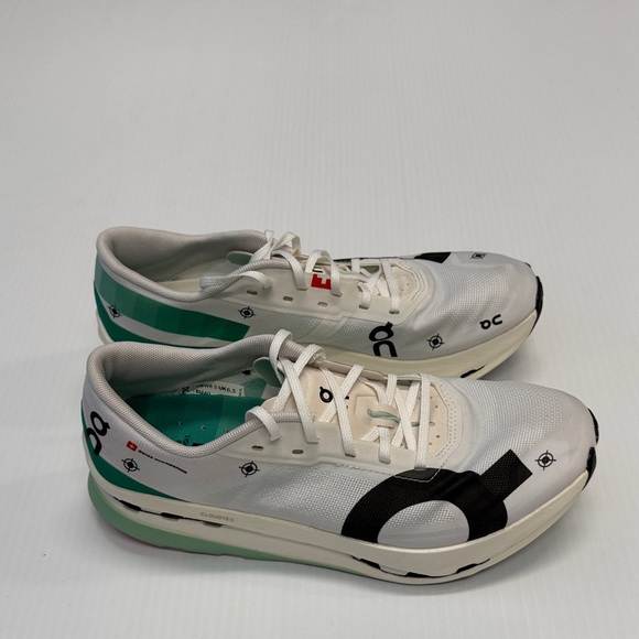 On Running Cloudboom Strike White and Teal Women’s Size...